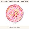 MACKENZIE-CHILDS Melamine Round Platter, Decorative Serving Plate for Entertaining, Large, Green Marble Check(Pink Marble Check)