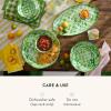 MACKENZIE-CHILDS Oval Melamine Platter, Decorative Serving Plate for Entertaining, Watermelon(Green Marble Check)
