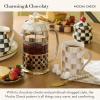 MACKENZIE-CHILDS Set of 2 Bistro Spreaders, Stainless-Steel Butter and Charcuterie Board Utensils, Gray-and-White Sterling Check(Mocha Check)
