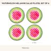 MACKENZIE-CHILDS Set of 4 Melamine Salad Plates, Decorative Dishwasher-Safe Dinnerware Plates, 9 Inches, Jamboree(Watermelon)