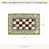 MACKENZIE-CHILDS Washable Rug, Decorative Indoor Rug, 2’6″ x 8′ Runner, Gray-and-White Sterling Checkered(Courtly Check Purple & Green)