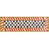 MACKENZIE-CHILDS Washable Rug, Decorative Indoor Rug, 2’6″ x 8′ Runner, Gray-and-White Sterling Checkered(Courtly Check Red & Gold)