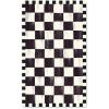 MACKENZIE-CHILDS Washable Rug, Decorative Indoor Rug, 2’6″ x 8′ Runner, Gray-and-White Sterling Checkered(Courtly Checkered)