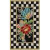 MACKENZIE-CHILDS Washable Rug, Decorative Indoor Rug, 2’6″ x 8′ Runner, Gray-and-White Sterling Checkered(Flower Market)