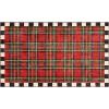 MACKENZIE-CHILDS Washable Rug, Decorative Indoor Rug, 2’6″ x 8′ Runner, Gray-and-White Sterling Checkered(Royal Stewart Tartan)