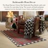 MACKENZIE-CHILDS Washable Rug, Decorative Indoor Rug, 2’6″ x 8′ Runner, Gray-and-White Sterling Checkered(Royal Stewart Tartan)
