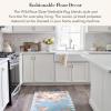 MACKENZIE-CHILDS Washable Rug, Decorative Indoor Rug, 2’6″ x 8′ Runner, Gray-and-White Sterling Checkered(Slate Wild Rose)