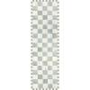 MACKENZIE-CHILDS Washable Rug, Decorative Indoor Rug, 2’6″ x 8′ Runner, Gray-and-White Sterling Checkered(Sterling Checkered)
