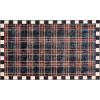 MACKENZIE-CHILDS Washable Rug, Decorative Indoor Rug, 2’6″ x 8′ Runner, Gray-and-White Sterling Checkered(Stewart Tartan)