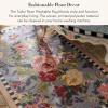 MACKENZIE-CHILDS Washable Rug, Decorative Indoor Rug, 2’6″ x 8′ Runner, Gray-and-White Sterling Checkered(Tudor Rose)