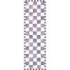 MACKENZIE-CHILDS Washable Rug, Decorative Indoor Rug, 2’6″ x 8′ Runner, Gray-and-White Sterling Checkered(Violet Checkered)