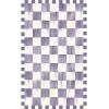 MACKENZIE-CHILDS Washable Rug, Decorative Indoor Rug, 2’6″ x 8′ Runner, Gray-and-White Sterling Checkered(Violet Checkered)
