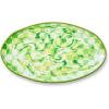 MACKENZIE-CHILDS Oval Melamine Platter, Decorative Serving Plate for Entertaining, Watermelon(Green Marble Check)