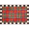 MACKENZIE-CHILDS Washable Rug, Decorative Indoor Rug, 2’6″ x 8′ Runner, Gray-and-White Sterling Checkered(Royal Stewart Tartan)