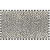 MACKENZIE-CHILDS Washable Rug, Decorative Indoor Rug, 2’6″ x 8′ Runner, Gray-and-White Sterling Checkered(Snow Leopard)