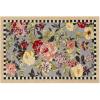 MACKENZIE-CHILDS Washable Rug, Decorative Indoor Rug, 2’6″ x 8′ Runner, Gray-and-White Sterling Checkered(Tudor Rose)