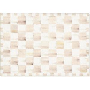 MACKENZIE-CHILDS Washable Rug, Decorative Indoor Rug, 2’6″ x 8′ Runner, Gray-and-White Sterling Checkered(Mocha Checkered)
