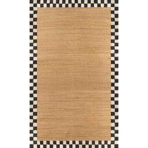 MACKENZIE-CHILDS Washable Rug, Decorative Indoor Rug, 2’6″ x 8′ Runner, Gray-and-White Sterling Checkered(Naturals Check)