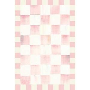 MACKENZIE-CHILDS Washable Rug, Decorative Indoor Rug, 2’6″ x 8′ Runner, Gray-and-White Sterling Checkered(Rosy Checkered)