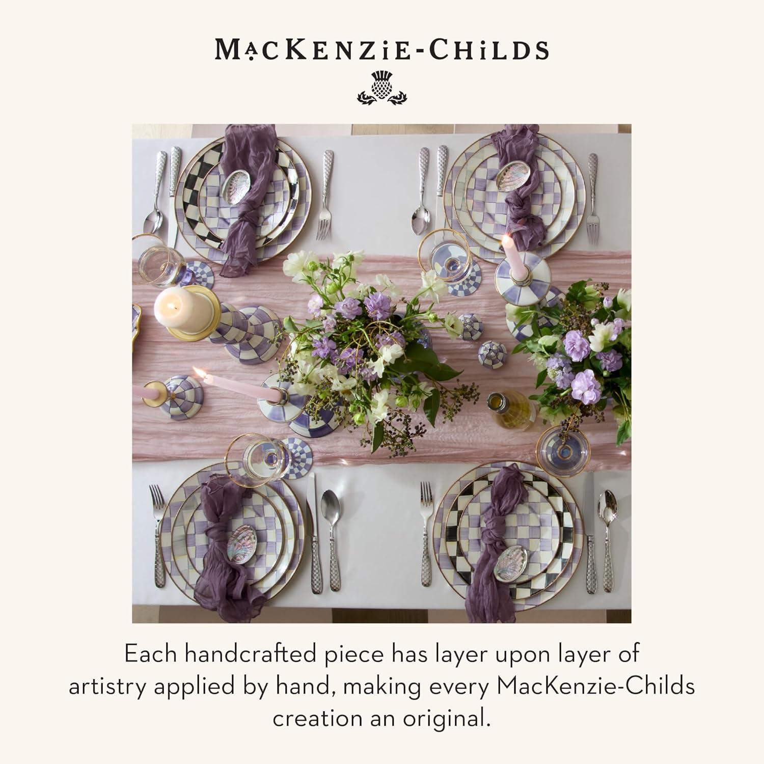 image:imageMACKENZIECHILDS 5Piece Bistro Place Setting DishwasherSafe Flatware Set GrayandWhite Sterling CheckSterling Check