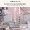 MACKENZIE-CHILDS Small Glass Tray, Decorative Catchall Trinket Dish, Gray-and-White Sterling Check(Sterling Check)