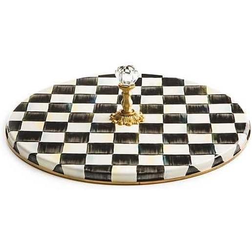 image:imageMACKENZIECHILDS Cheese Course Cute Cheese Board and Serving Board for Charcuterie GreenandWhite Emerald CheckCourtly Check