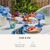 MACKENZIE-CHILDS Cheese Course, Cute Cheese Board and Serving Board for Charcuterie, Green-and-White Emerald Check(Blue)