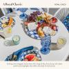 MACKENZIE-CHILDS Cheese Course, Cute Cheese Board and Serving Board for Charcuterie, Green-and-White Emerald Check(Blue)