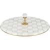 MACKENZIE-CHILDS Cheese Course, Cute Cheese Board and Serving Board for Charcuterie, Green-and-White Emerald Check(Sterling Check)