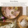 MACKENZIE-CHILDS Enamel Abundant Bowl, Decorative or Serving Bowl, 13-Cup Capacity, Wild Rose Mauve(Mauve Wild Rose)