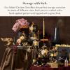MACKENZIE-CHILDS Enamel Canister Set, Small (38 oz.), Medium (48 oz.), and Large (64 oz.) Kitchen Containers, Brown Wild Rose(Brown Wild Rose)