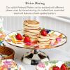 MACKENZIE-CHILDS Enamel Pedestal Platter, Round Cake Stand, Large, Wild Rose Slate(White)