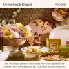 MACKENZIE-CHILDS Enamel Round Tray, Decorative Serving Platter for Food and Drinks, Wild Rose Mauve(Mauve Wild Rose)