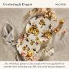 MACKENZIE-CHILDS Enamel Round Tray, Decorative Serving Platter for Food and Drinks, Wild Rose Mauve(White Wild Rose)