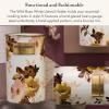 MACKENZIE-CHILDS Enamel Utensil Holder, Stylish Kitchen Countertop Organizer, Wild Rose Mauve(White Wild Rose)