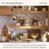 MACKENZIE-CHILDS Enamel Utensil Holder, Stylish Kitchen Countertop Organizer, Wild Rose Mauve(White Wild Rose)