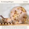 MACKENZIE-CHILDS Everyday Bowl, Serving Bowl for Entertaining, Large, Wild Rose Mauve(Mauve Wild Rose)