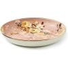 MACKENZIE-CHILDS Enamel Abundant Bowl, Decorative or Serving Bowl, 13-Cup Capacity, Wild Rose Mauve(Mauve Wild Rose)