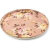 MACKENZIE-CHILDS Enamel Round Tray, Decorative Serving Platter for Food and Drinks, Wild Rose Mauve(Mauve Wild Rose)
