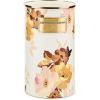 MACKENZIE-CHILDS Enamel Utensil Holder, Stylish Kitchen Countertop Organizer, Wild Rose Mauve(White Wild Rose)
