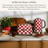 MACKENZIE-CHILDS 2-Slice Toaster, Decorative Toaster for Kitchen, Black-and-White Courtly Flower Market(Cherry Check)