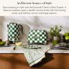 MACKENZIE-CHILDS 2-Slice Toaster, Decorative Toaster for Kitchen, Black-and-White Courtly Flower Market(Emerald Check)