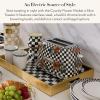 MACKENZIE-CHILDS 2-Slice Toaster, Decorative Toaster for Kitchen, Black-and-White Courtly Flower Market(White Flower Market)