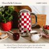 MACKENZIE-CHILDS Electric Kettle, Stainless-Steel Tea Kettle, Black-and-White Courtly Flower Market(Cherry Check)