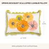 MACKENZIE-CHILDS Lumbar Throw Pillow, Decorative Polyester Pillow for Living Room, 13×5, Spring Bouquet Scalloped
