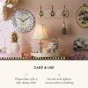 MACKENZIE-CHILDS Triple Wall Hook, Enamel Hanging Wall Rack, Pink-and-White Rosy Check(Rosy Check)