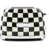 MACKENZIE-CHILDS 2-Slice Toaster, Decorative Toaster for Kitchen, Black-and-White Courtly Flower Market(Courtly Check)