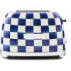 MACKENZIE-CHILDS 2-Slice Toaster, Decorative Toaster for Kitchen, Black-and-White Courtly Flower Market(Royal Check)