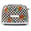 MACKENZIE-CHILDS 2-Slice Toaster, Decorative Toaster for Kitchen, Black-and-White Courtly Flower Market(White Flower Market)