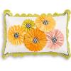 MACKENZIE-CHILDS Lumbar Throw Pillow, Decorative Polyester Pillow for Living Room, 13×5, Spring Bouquet Scalloped